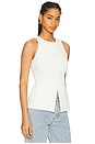 view 3 of 8 Luxe Suiting Sculpted Vest in Cloud White001
