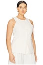 view 4 of 8 Luxe Suiting Sculpted Vest in Cloud White001