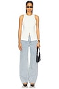 view 7 of 8 Luxe Suiting Sculpted Vest in Cloud White001