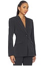 view 3 of 8 Essential Suiting Sculpted Blazer in Dark Heather Gray