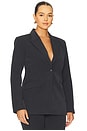 view 4 of 8 Essential Suiting Sculpted Blazer in Dark Heather Gray