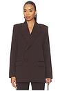 view 1 of 8 Essential Suiting Oversized Blazer in Dark Chocolate