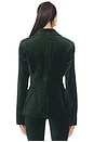 view 5 of 8 Velvet Sculpted Blazer in Pine Green003