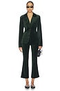 view 7 of 8 Velvet Sculpted Blazer in Pine Green003