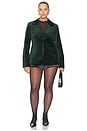 view 8 of 8 Velvet Sculpted Blazer in Pine Green003