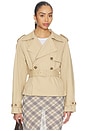 view 1 of 5 Cropped Trench Jacket in Sandy Fawn