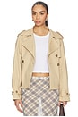 view 2 of 5 Cropped Trench Jacket in Sandy Fawn