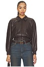 view 1 of 5 The Better Than Leather Cropped Jacket in Espresso