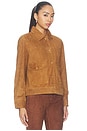 view 4 of 5 The Suede Boxy Jacket in Cafe Clay