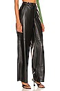view 3 of 9 Wide Leg Leather Trouser in Black