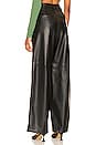 view 5 of 9 Wide Leg Leather Trouser in Black