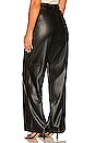 view 6 of 9 Wide Leg Leather Trouser in Black