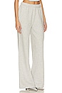 view 3 of 8 Brushed Fleece Wide Leg Pant in Grey001