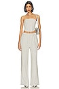 view 7 of 8 Brushed Fleece Wide Leg Pant in Grey001