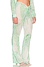 view 4 of 4 Mesh Ruched V Boot Pant in Green Marble