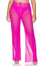 view 2 of 8 Wide Mesh Pants in Pink Glow002