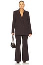 view 10 of 11 Essential Suiting Flare Trousers in Dark Chocolate