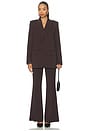 view 9 of 11 Essential Suiting Flare Trousers in Dark Chocolate