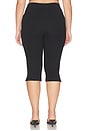 view 8 of 11 Soft Stretch Ponte Pull On Capris in Black