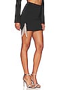 view 3 of 9 Scuba Crystal Side Slit Mini Skirt in Black001