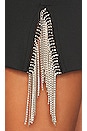 view 9 of 9 Scuba Crystal Side Slit Mini Skirt in Black001
