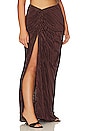 view 4 of 8 Always Fits Plisse Maxi Skirt in Dark Cocoa001