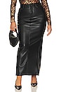 view 2 of 10 Better Than Leather Uniform Maxi Skirt in Black001