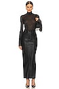 view 9 of 10 Better Than Leather Uniform Maxi Skirt in Black001