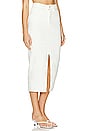 view 3 of 9 Slit Front Midi Skirt in Cloud White001