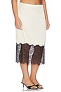 view 4 of 11 Satin Lace Slip Midi Skirt in Ecru003