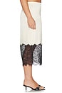 view 6 of 11 Satin Lace Slip Midi Skirt in Ecru003