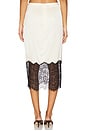 view 7 of 11 Satin Lace Slip Midi Skirt in Ecru003