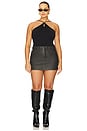 view 10 of 11 Faux Leather Good 90s Mini Skirt in Black001
