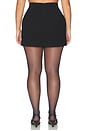 view 8 of 11 Soft Stretch Ponte Mini Skirt in Black001