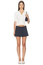 view 5 of 6 The Pleated Skort in Royal Stripe