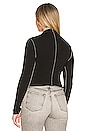 view 6 of 8 Lettuce Edge Cropped Mock Long Sleeve in Black001