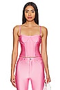 view 1 of 9 Compression Shine Corset in Sorority Pink003