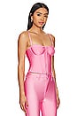 view 3 of 9 Compression Shine Corset in Sorority Pink003
