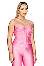 view 4 of 9 Compression Shine Corset in Sorority Pink003