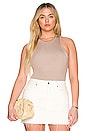view 2 of 10 Angled Rib High Neck Bodysuit in Mink001