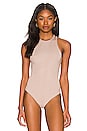 view 3 of 10 Angled Rib High Neck Bodysuit in Mink001