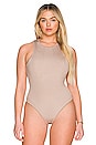 view 4 of 10 Angled Rib High Neck Bodysuit in Mink001