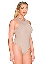 view 6 of 10 Angled Rib High Neck Bodysuit in Mink001