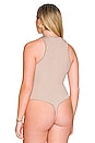 view 8 of 10 Angled Rib High Neck Bodysuit in Mink001