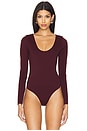 view 3 of 10 Scuba Scoop Bodysuit in Oxblood002