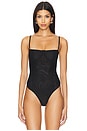 view 2 of 10 Corset Mesh Bodysuit in Black001