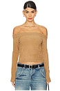 view 1 of 8 Plush Off Shoulder Top in Caramel003