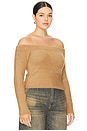 view 4 of 8 Plush Off Shoulder Top in Caramel003