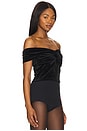 view 3 of 8 VELVET OFF SHOULDER 탑 in Black001