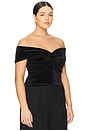 view 4 of 8 VELVET OFF SHOULDER 탑 in Black001